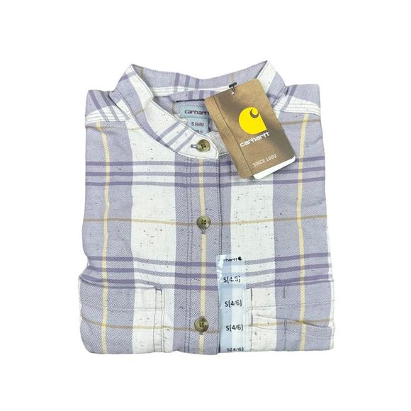 Carhartt Women's Relaxed Fit 3/4 Sleeve Plaid Shirt - Size Small - Picture 2 of 4